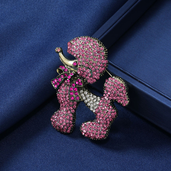 Καρφίτσα σκύλου από κράμα, βιντάζ με διαμαντένια επένδυση, φθινόπωρο 2024, unisex διακοσμητικό κομμάτι