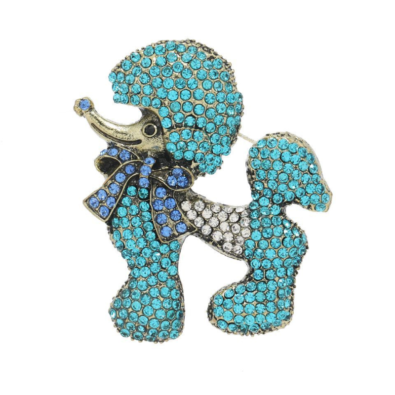 Καρφίτσα σκύλου από κράμα, βιντάζ με διαμαντένια επένδυση, φθινόπωρο 2024, unisex διακοσμητικό κομμάτι