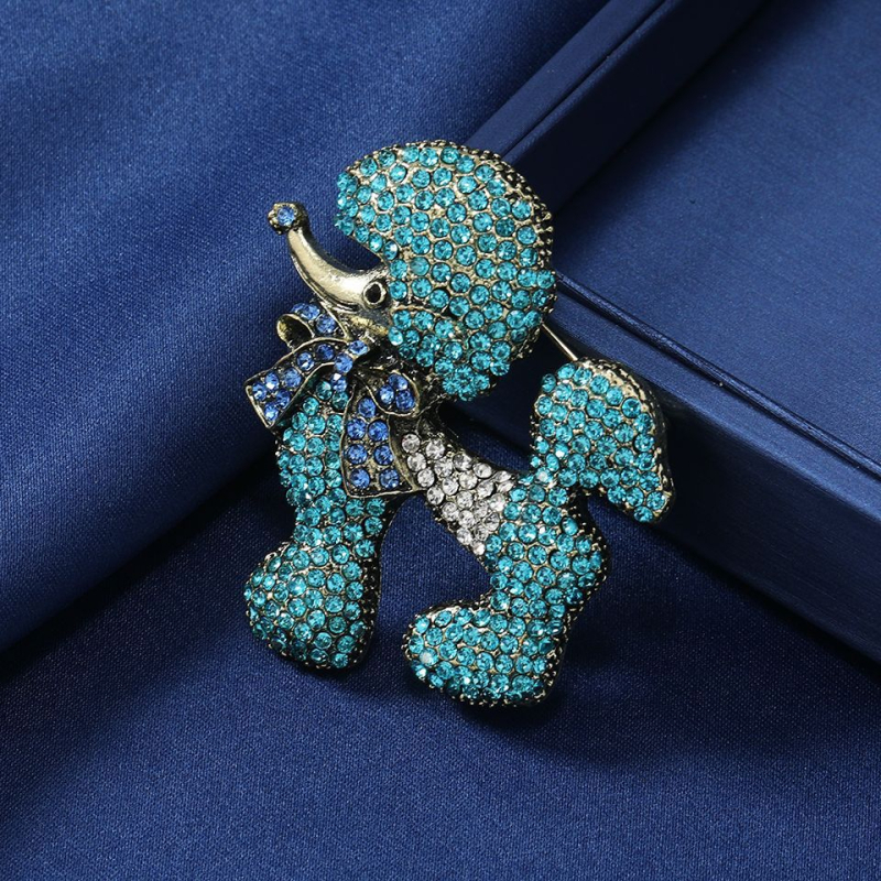 Καρφίτσα σκύλου από κράμα, βιντάζ με διαμαντένια επένδυση, φθινόπωρο 2024, unisex διακοσμητικό κομμάτι