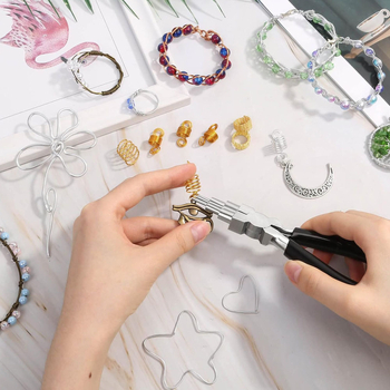 3-dielny súbor navíjacích nástrojov: kliešte na navíjanie, navíjovacia tyč, 6 v 1 multifunkčný nástroj na výrobu prsteňov