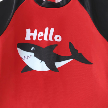 Μονόσωμο παιδικό μαγιό με κοντά μανίκια, για παιδιά 3–8 ετών (ύψος 100–140 cm), 82% πολυεστέρας, 18% σπάντεξ, κλείσιμο με φερμουάρ