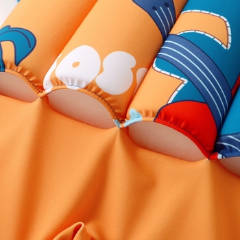 Παιδικό ολόσωμο μαγιό με πλωτικότητα, κοντά μανίκια, χαριτωμένος καρτούν σχεδιασμός, για ηλικίες 2-10 ετών, 80% πολυεστέρας