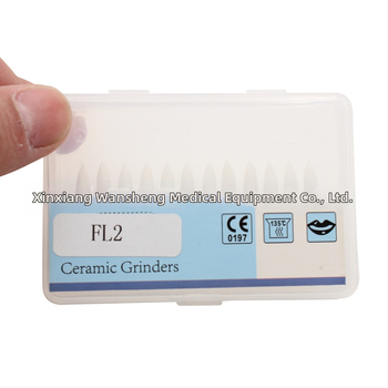 Οδοντιατρική κεφαλή υψηλής ταχύτητας λείανσης, κεραμική κεφαλή λείανσης FL2 CN1 RD1, συσκευασία 100 τεμάχια