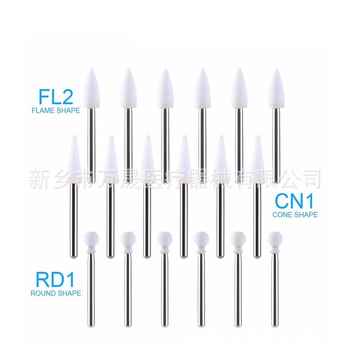 Οδοντιατρική κεφαλή υψηλής ταχύτητας λείανσης, κεραμική κεφαλή λείανσης FL2 CN1 RD1, συσκευασία 100 τεμάχια