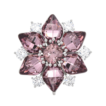 Καρφίτσα λουλουδιού από χαλκό, ευρωπαϊκό ρετρό στυλ, ηλεκτροπλατίωση, διακοσμητικό