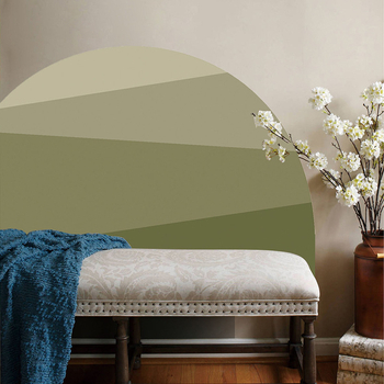 Αυτοκόλλητο τοίχου: Bohemian μινιμαλιστικό ημικύκλιο σχέδιο, PVC, 1 τεμάχιο, για σαλόνι, υπνοδωμάτιο, γραφείο, είσοδος