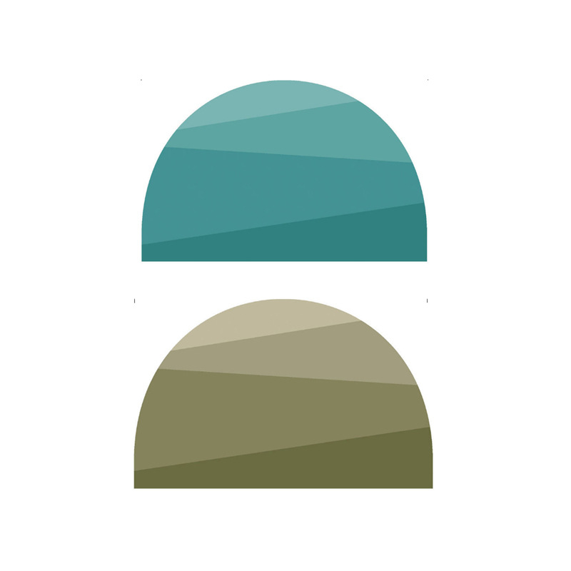 Стенно декоративен стикер: бохемски минималистичен полукръг дизайн, PVC, 1 бр., за дневна, спалня, кабинет и антре