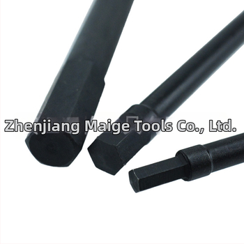 Комплект от 10 метрични шестогранни битове, фосфатирано покритие, S2 сплав, удароустойчиви, тънък профил