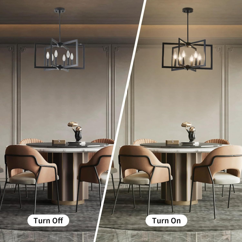 Люстра с разклонена конструкция, LED осветление, корпус от желязо, напрежение 110V, обхват 10–15㎡, многоглавна, произход Zhongshan, подходяща за хол и ресторант, марка Baowo