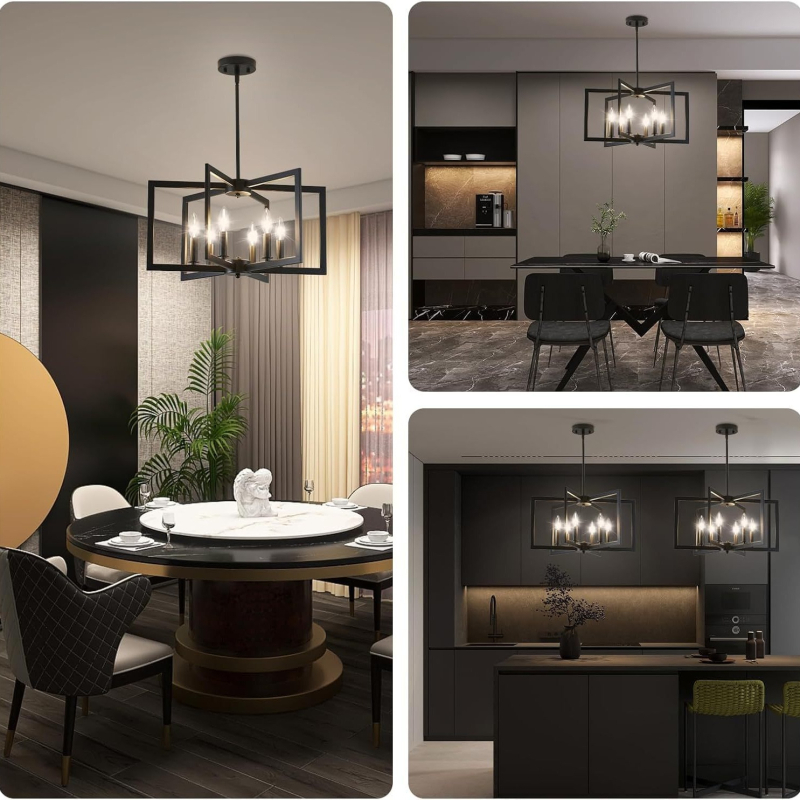 Люстра с разклонена конструкция, LED осветление, корпус от желязо, напрежение 110V, обхват 10–15㎡, многоглавна, произход Zhongshan, подходяща за хол и ресторант, марка Baowo