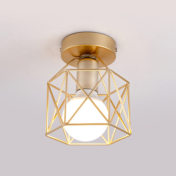 Φωτιστικό οροφής, Νέου κινέζικου στυλ από σίδερο με LED, 220V, PVC σκιά, κατάλληλο για διάδρομο και είσοδο, 3–5 m²