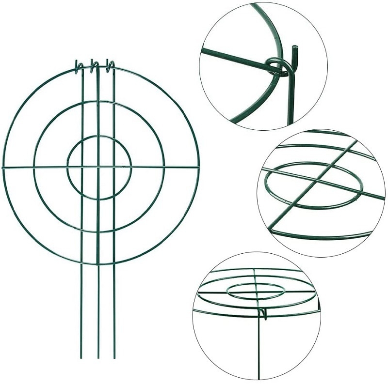 Kerti futókeret növényekhez vas hálózatos támasztóval, padlón álló virágtartó állvány