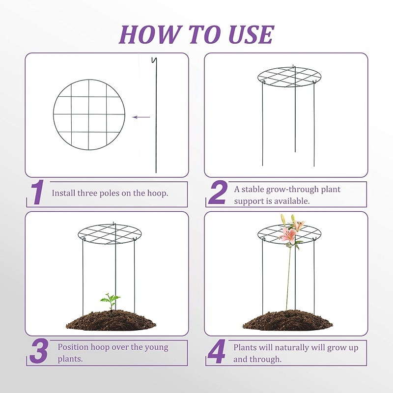 Kerti futókeret növényekhez vas hálózatos támasztóval, padlón álló virágtartó állvány
