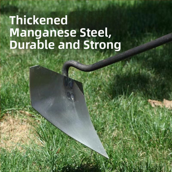 Trikampis kastuvas iš stores mangano plieno žemės ardymui ir griovių kasimui su aštriu galu.