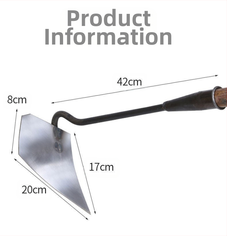 Trikampis kastuvas iš stores mangano plieno žemės ardymui ir griovių kasimui su aštriu galu.