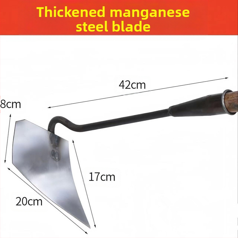 Trikampis kastuvas iš stores mangano plieno žemės ardymui ir griovių kasimui su aštriu galu.