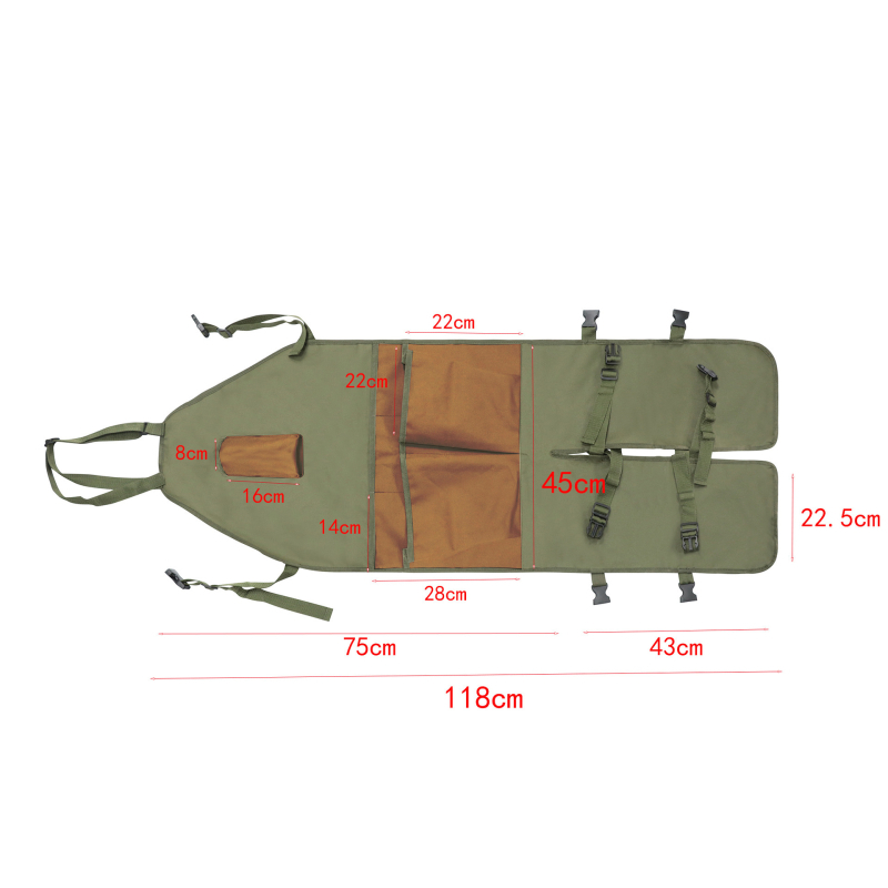 Безръкав градинарски престилка с множество джобове, Oxford плат, удължена дължина, антизамърсяваща защита за градински инструменти