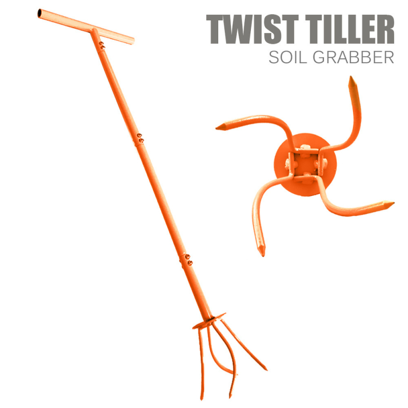 Sodo daugiafunkcinis įrankis: dirvos paėmimas, veja aeravimas, duobių gręžimas, dirvos sukimasis, daigų persodinimas