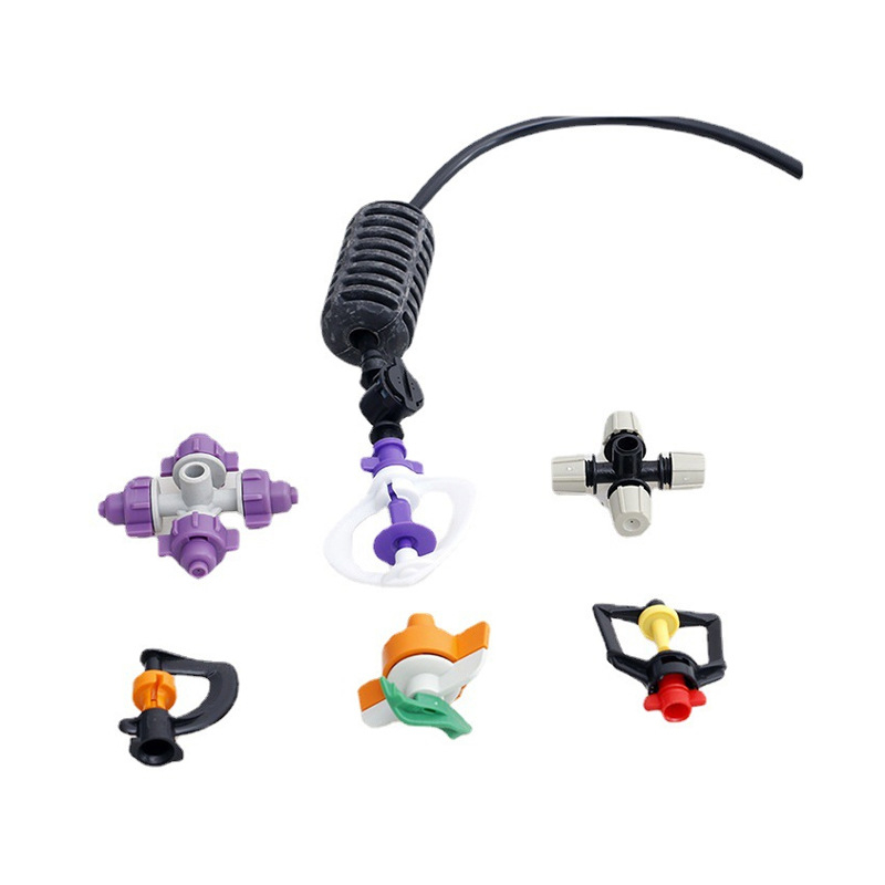 Šiltnamio mikro purškimo rinkinys su pasukama kryžmine purškimo galva, apversta purškimo galvutė, automatinis purškimasis, anti-drip