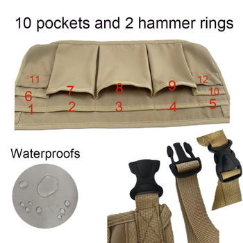 Ποδιά με πολλαπλές τσέπες, χωρίς μανίκια, αδιάβροχη, πολυεστέρας, Silk art