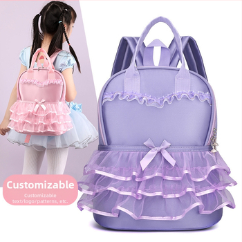 Τσάντα χορού για κορίτσια με διπλής χρήσης σχεδίαση χέρι-πλάτης, με εκτύπωση λογότυπου (ύφασμα Oxford; χωρητικότητα κάτω από 20 L; καμπύλος ιμάντας ώμου; πολυεστερική επένδυση)