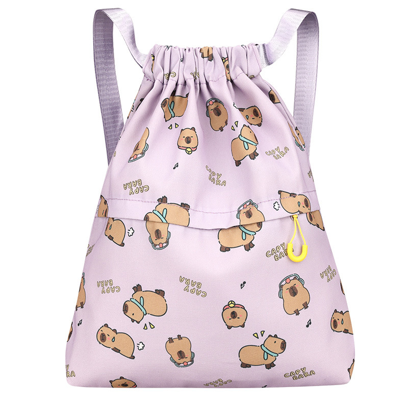 Koreai stílusú iskolatáska lányoknak, nylon anyagból, húzózáras belső rekesz laminált zsebbel, mindennapi használatra