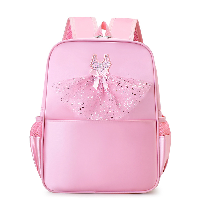 Nagy kapacitású gyerekeknek szóló balett és tánc hátizsák, poliészterből, lélegző és kopásálló, görbült vállpánt, modell WD009