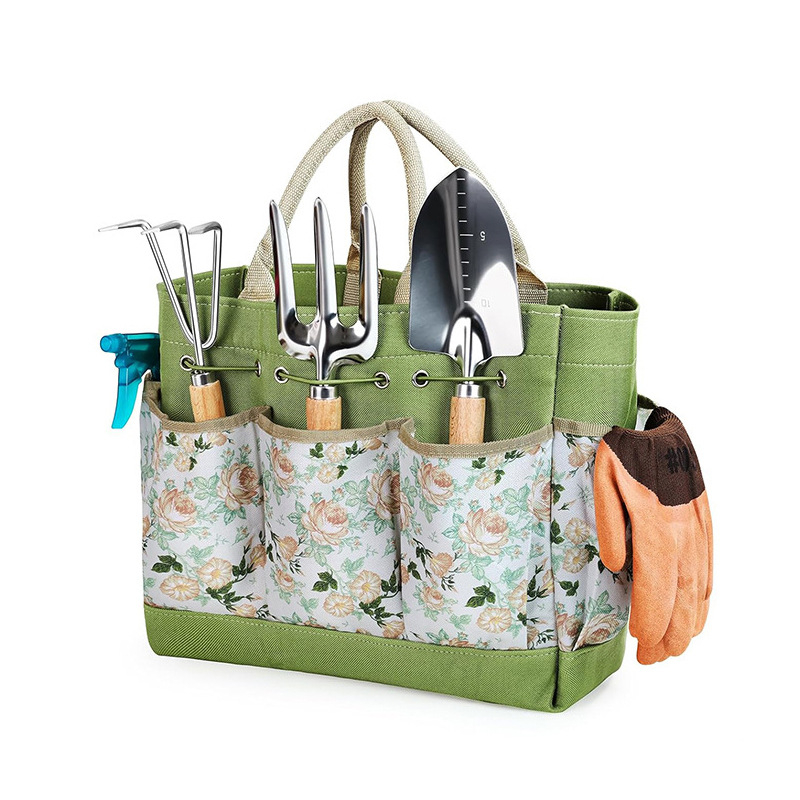 Kerti szerszámok készlet fa fogantyúval és rozsdamentes acél fejjel a kertészkedéshez