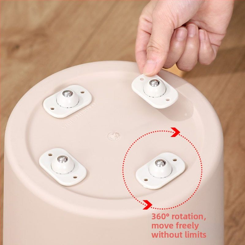 Αυτοκόλλητες καθολικές ρόδες (σετ 4) για κουτιά αποθήκευσης και μετακινούμενα ράφια — ABS + ανοξείδωτος χάλυβας 304, δημιουργικός σχεδιασμός