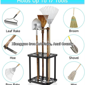 Κινούμενο μεταλλικό ράφι εργαλείων κήπου, βάση δαπέδου, τρία επίπεδα, για αποθήκευση σε ανθοστάσιο