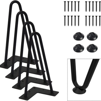 Hairpin picior de masă - din fier, în formă U, pentru mobilier, stil modern și simplu, diametrul firului 10-12 mm