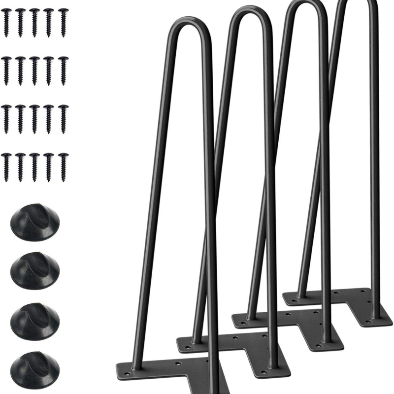 Hairpin picior de masă - din fier, în formă U, pentru mobilier, stil modern și simplu, diametrul firului 10-12 mm