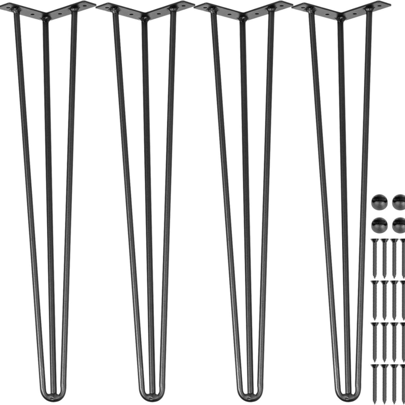 Hairpin picior de masă - din fier, în formă U, pentru mobilier, stil modern și simplu, diametrul firului 10-12 mm