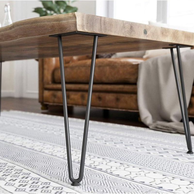 Hairpin picior de masă - din fier, în formă U, pentru mobilier, stil modern și simplu, diametrul firului 10-12 mm