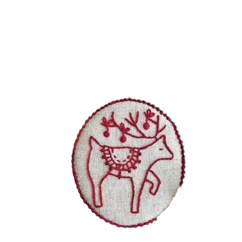 Σετ κεντήματος με χειροποίητο χριστουγεννιάτικο στολίδι – ύφασμα, δυνατότητα εξατομίκευσης, έτοιμο για δώρο