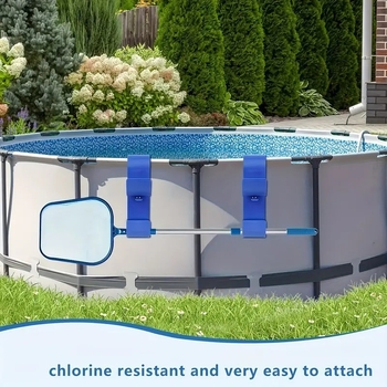 Κρεμάστρα σωλήνων πισίνας με διπλό γάντζο, πλαστική, εξωτερική χρήση, φορτίο 1–3 kg