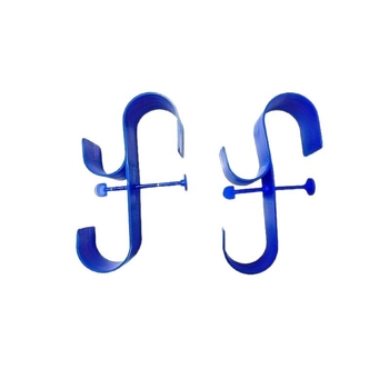 Κρεμάστρα σωλήνων πισίνας με διπλό γάντζο, πλαστική, εξωτερική χρήση, φορτίο 1–3 kg