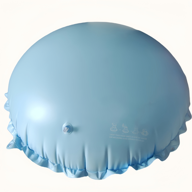 Išpūsta PVC baseino pagalvė - apvali pagalvė su apsaugine danga