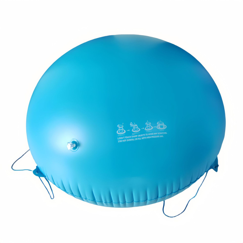 Išpūsta PVC baseino pagalvė - apvali pagalvė su apsaugine danga