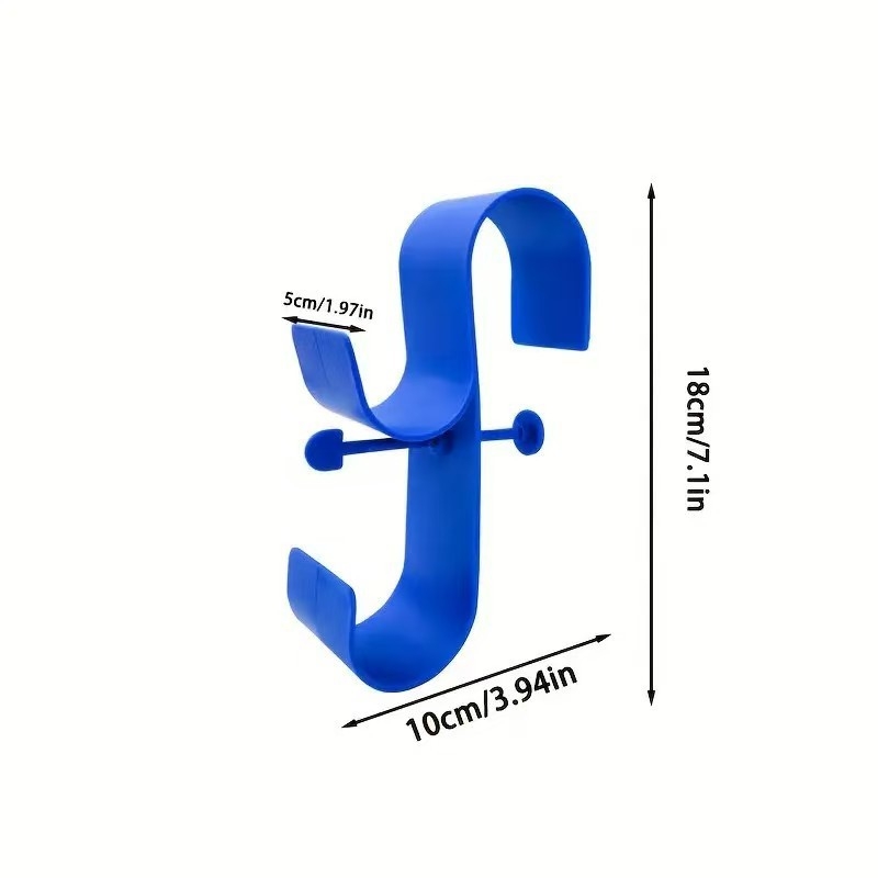 Medencecső tartó – műanyag, kettős horog, könnyed luxus stílus, tárolás