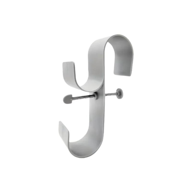 Medencecső tartó – műanyag, kettős horog, könnyed luxus stílus, tárolás