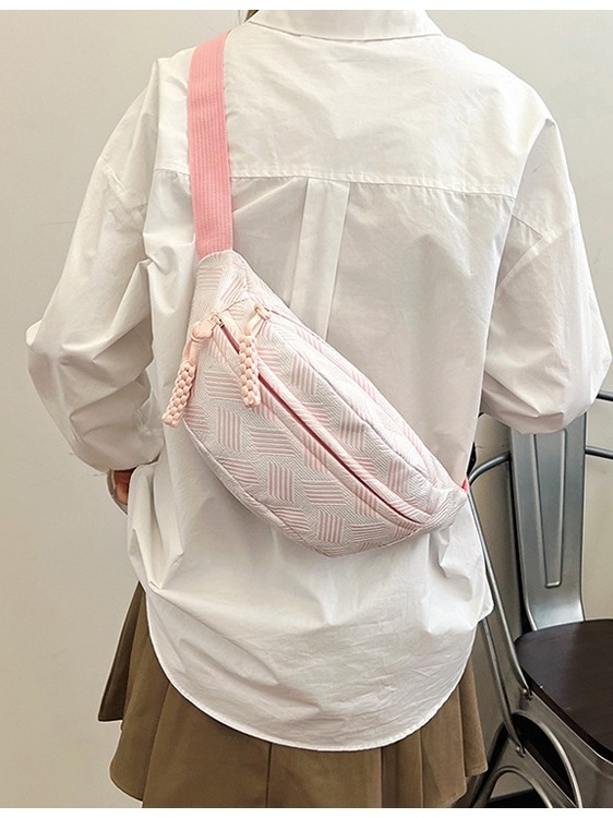 Moteriška pečių rankinė miesto paprasto stiliaus, nailonas, trimatė siluetas, užtrauktukas atidaromas, poliesterio pamušalas