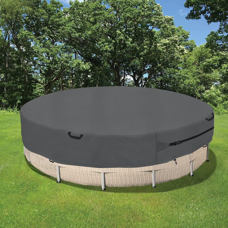 Εξωτερικό κάλυμμα πισίνας - κυκλικό, φουσκωτό, προστασία από σκόνη, βροχή και φύλλα; υλικό: πολυεστερικό νημάτιο; εξατομίκευση διαθέσιμη