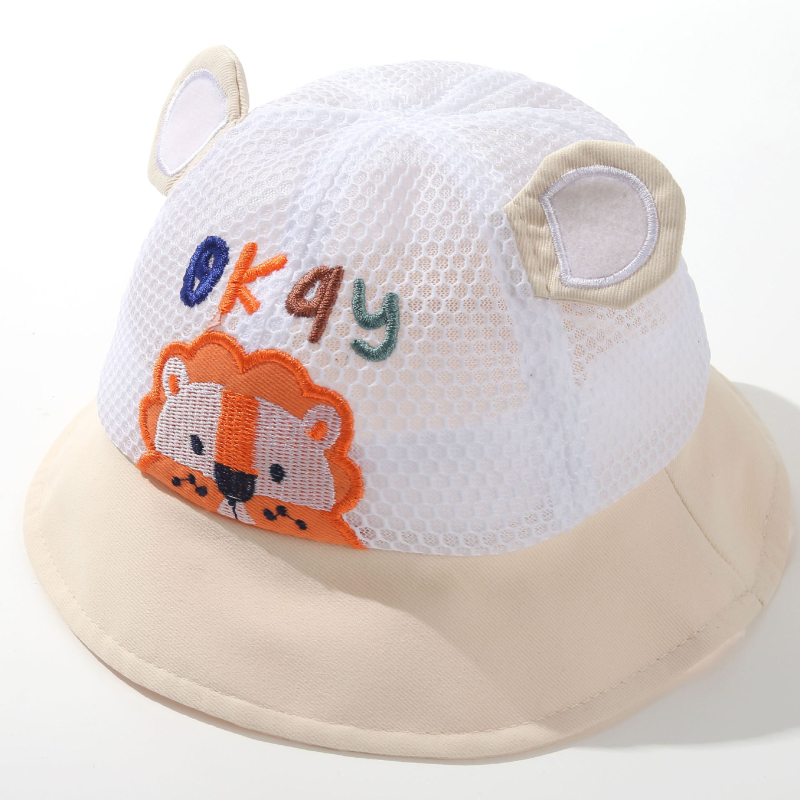 Мрежеста детска шапка за слънце – дишаща, слънцезащитна, с широка козирка, памук и полиестер
