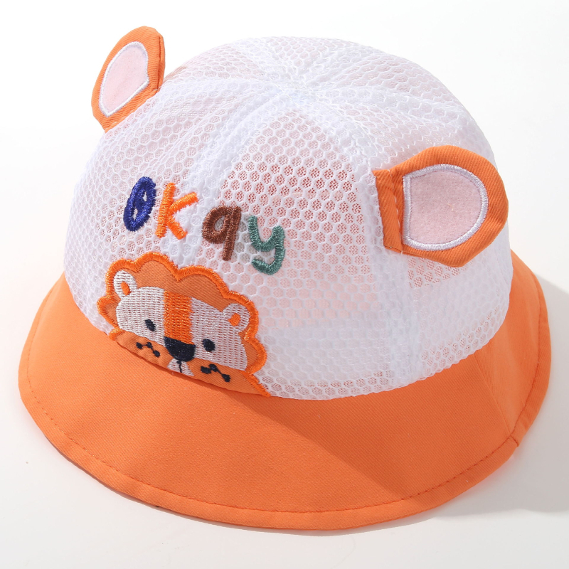 Мрежеста детска шапка за слънце – дишаща, слънцезащитна, с широка козирка, памук и полиестер