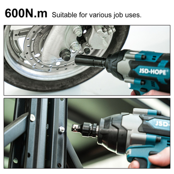 Електрически гаечен ключ - комплект, презареждаема литиева батерия, 220V, крутящ момент 600, удари 3500