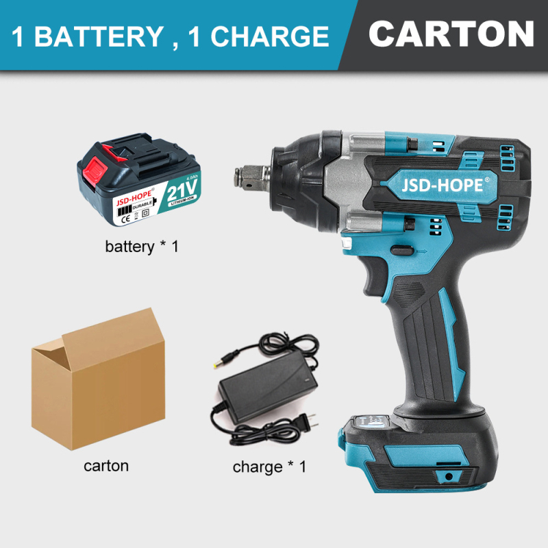 Електрически гаечен ключ - комплект, презареждаема литиева батерия, 220V, крутящ момент 600, удари 3500