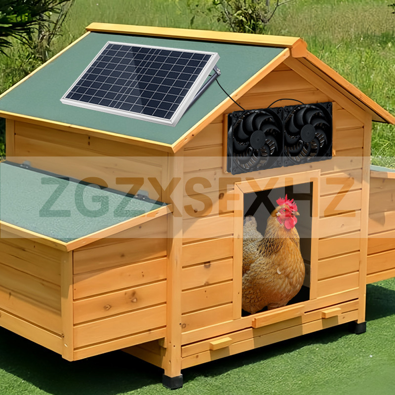 Huiyang 10W слънчев вентилатор за външно проветряване за домашни любимци и животни, със слънчев панел, CE RoHS FCC сертифициран