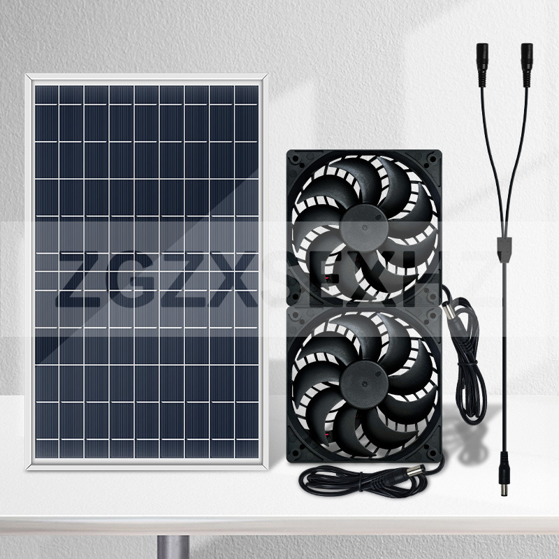 Huiyang 10W слънчев вентилатор за външно проветряване за домашни любимци и животни, със слънчев панел, CE RoHS FCC сертифициран