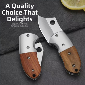 Сгъваем нож с висока твърдост, остро лезвие, преносим походен нож, дължина на лезвие 5 см